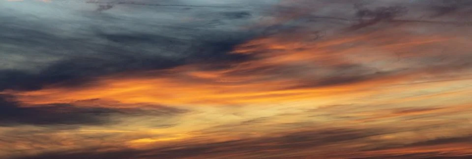 Dramatic sky, sunset summer sky over Poland. Stock Photos