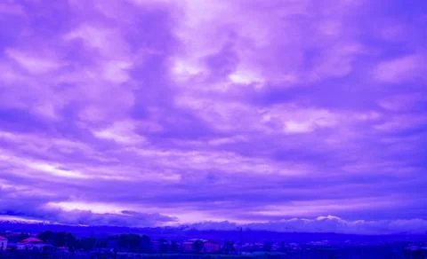 Dramatic sky at sunset, time lapse clouds Stock Photos