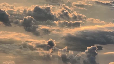 Dramatic sky taking from the plane Video stock 308897940