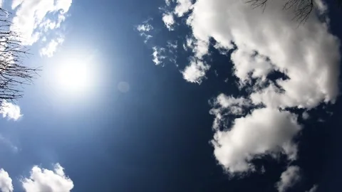 Dramatic Sky Timelapse with Fast-Moving Clouds Stock Footage 319446190