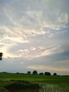 Dramatic sky view in bihar. this photo is taken in India. Stock-Fotos