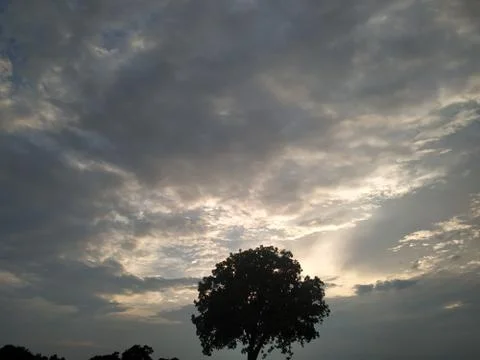 Dramatic sky view in bihar. this photo is taken in India. Foto stock