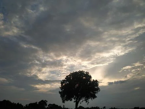 Dramatic sky view in bihar. this photo is taken in India. Stock-Fotos