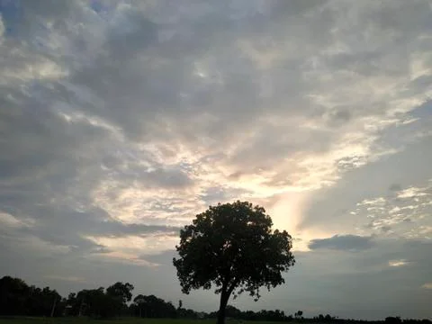Dramatic sky view in bihar. this photo is taken in India. Foto stock