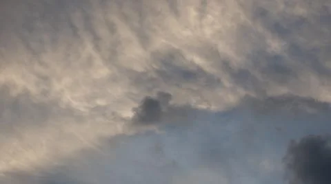 Dramatic Sky with Wispy Clouds 写真素材