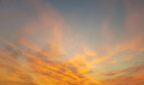 Dramatic skyline panorama. Night sky with clouds on sunrise and sunset time.. Stock Photos