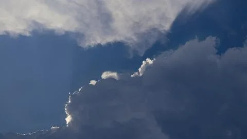 Dramatic skyline with stormy clouds before rain Stock Photos