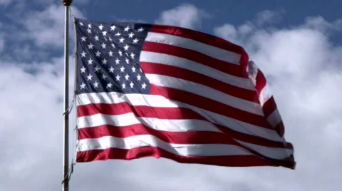 Dramatic Slow Motion American Flag 動画素材 560222