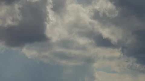 Dramatic Slow Motion Cinematic Clouds in Blue Sky Stock Footage 346560103