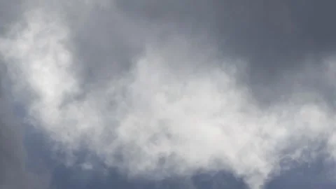 Dramatic Slow Motion Cinematic Clouds in Blue Sky Stock Footage 346560118