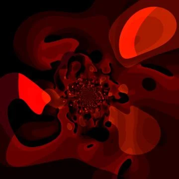 Dramatic sneeze. Abstract design. Black and red color illustration. Decoration. 스톡 일러스트