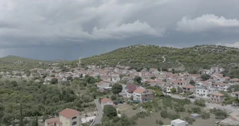 A Dramatic Soar Over one of Croatia's Coastal Charm Stock Footage 248172873