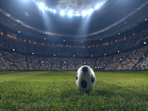 Dramatic soccer stadium Stock Footage 77549486