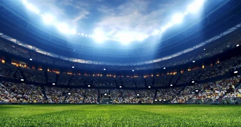 Dramatic soccer stadium Stock Footage 104927719