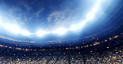 Dramatic soccer stadium Stock Footage 104928723