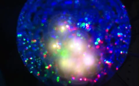 Dramatic space glowing bokeh background Foto stock