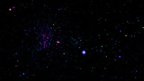 Dramatic space view moving through universe stars Animation  4K Stock Footage 253061601