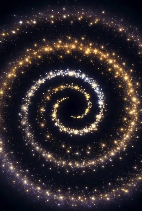 Dramatic spiral of glowing lights in space creates cinematic effect with co.. 스톡 동영상 320591162