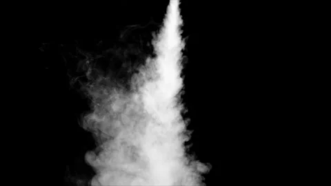 Dramatic Steam and Smoke Formation with Black Background 動画素材 341780935