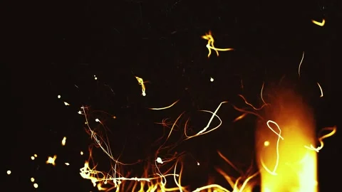 Dramatic Steel Wool Sparks Fly Stock Footage 300892609