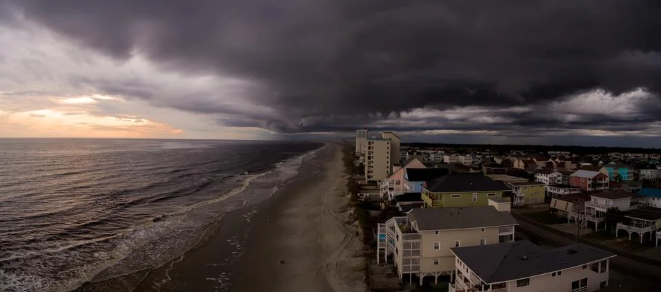 Dramatic Storm Beach Foto stock