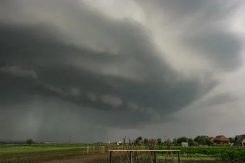 Dramatic storm cloud approaching Stock Photos