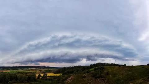 Dramatic storm cloud in landscape Foto stock