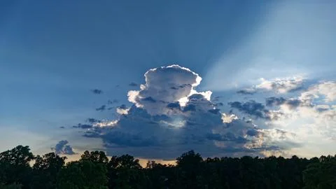 Dramatic storm cloud at sundown 스톡 사진