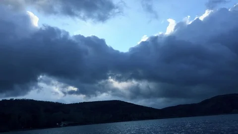 Dramatic Storm Clouds and 4K cloud Timelapse, Cumulonimbus cloud Stock Footage 82651403