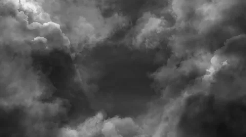 Dramatic storm clouds background loop animation Stock Footage