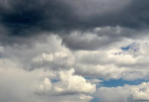 Dramatic storm clouds in a cloudy sky Foto stock