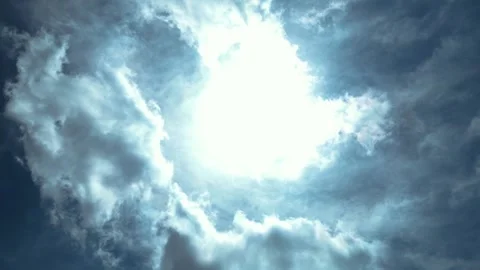 Dramatic Storm Clouds Opening to Blue Sky Timelapse 库存影片 334662877