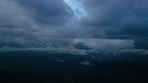 Dramatic Storm Clouds Opening to Blue Sky Timelapse Stock-Footage 335286084