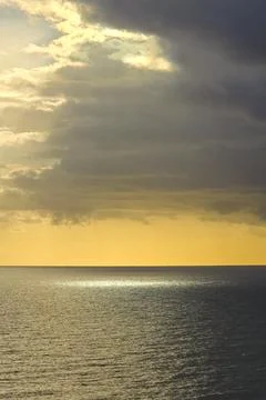 Dramatic storm clouds over the Mediterranean Sea 스톡 사진