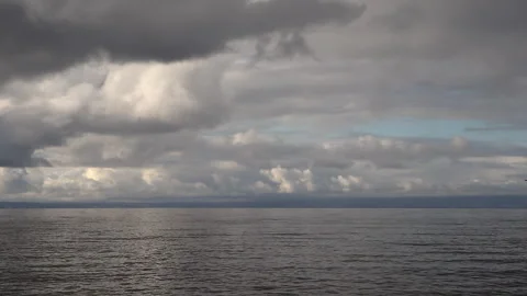 Dramatic Storm Clouds Over Open Sea Patagonia Chile Timelapse Stock Footage 336148233