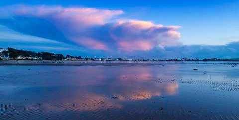 Dramatic Storm Clouds reflected in Poole Harbour Stock Photos