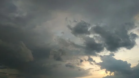 Dramatic storm clouds rolling over Zhytomyr town Stock Footage 167472686