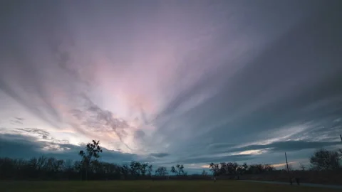 Dramatic storm clouds rolling over Zhytomyr town Stock Footage 167473018