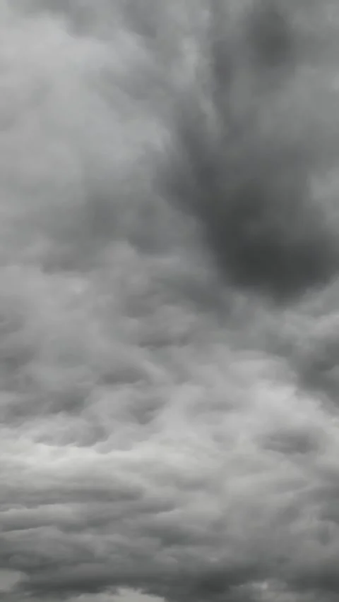 Dramatic storm clouds rolling through sky in timelapse sequence Stock Footage 331532201