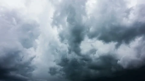 Dramatic storm clouds, time-lapse Stock Footage 63487770