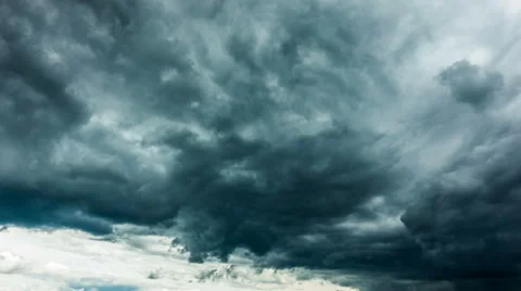 Dramatic storm clouds, time-lapse Stock Footage 65318528