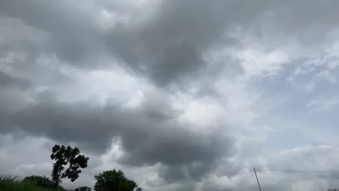 Dramatic Storm Clouds Time-Lapse in the Sky Stock Footage 300939144