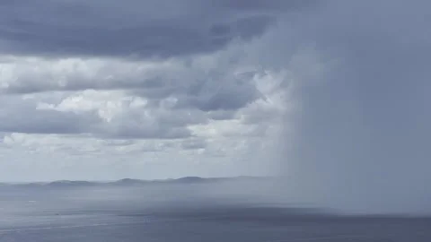 A Dramatic Storm Over the Adriatic Sea Rolls In Stock Footage 248365610