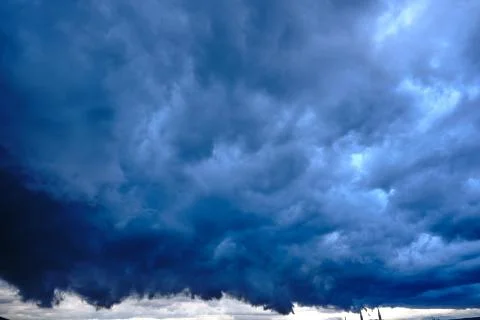 Dramatic storm sunset clouds skies Stock Illustration