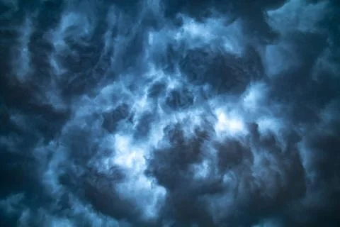 Dramatic stormy cumulonimbus cloud during dangerous storm Stock Photos