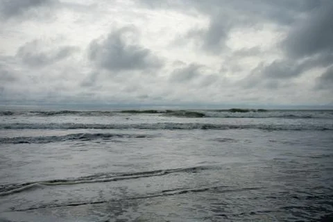 A Dramatic Stormy Sky Over the Ocean Stock Photos