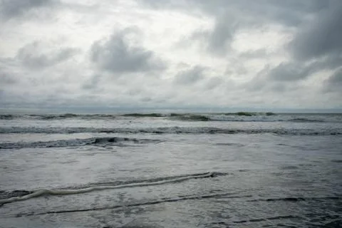 A Dramatic Stormy Sky Over the Ocean Stock Photos
