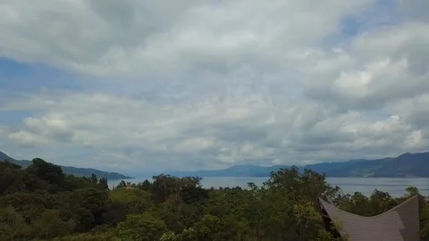 Dramatic stunning view of lake Toba. Sumatra, Indonesia. Stock Footage 101898029