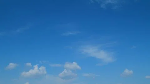 Dramatic summer cloudscape. Blue sky white clouds. Changing cloudscape Stock Photos