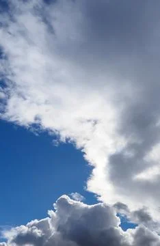 Dramatic summer sky in a vertical crop Stock Photos